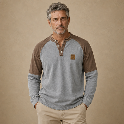 Colorblock Broken-in Cotton Henley