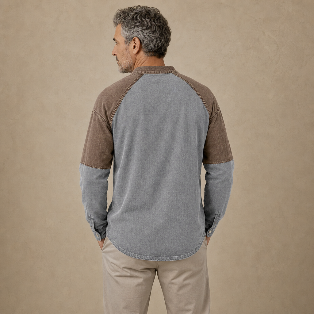 Colorblock Broken-in Cotton Henley