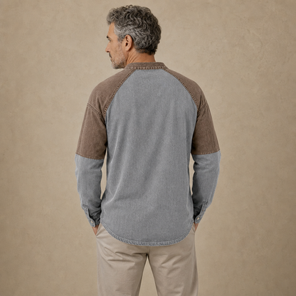 Colorblock Broken-in Cotton Henley