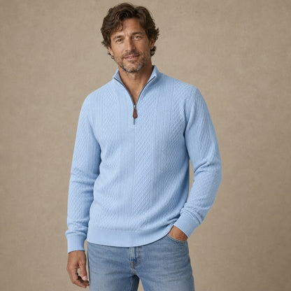 Men's Jacquard Everyday Zipper Sweatshirt