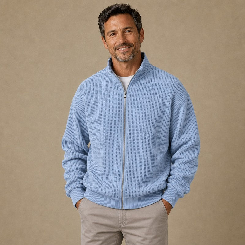 Comfort Waffle Zipped Sweatshirt