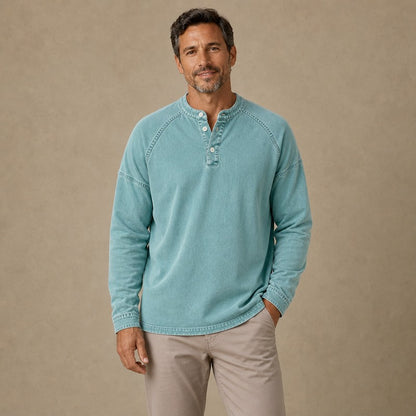 Vintage 100% Cotton Henley Shirt