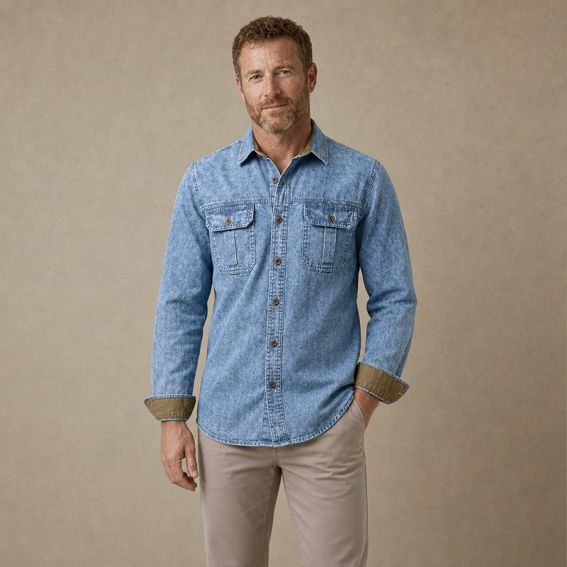 Vintage Washed Cotton Denim Shirt