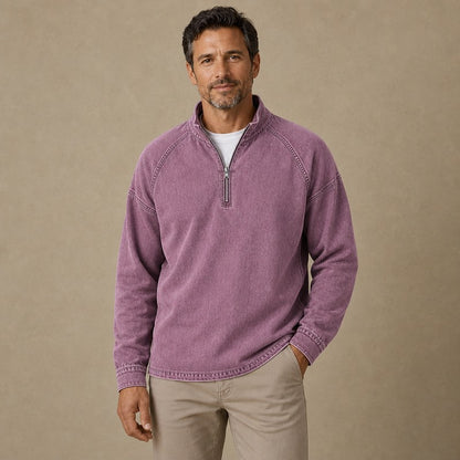 Washed Cotton Henley Shirt