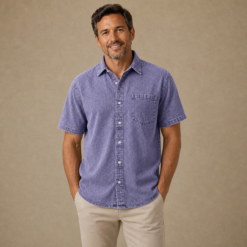 Vintage Washed Cotton Pocketed Shirt