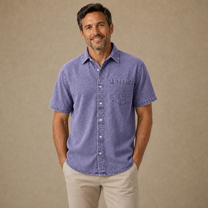 Vintage Washed Cotton Pocketed Shirt