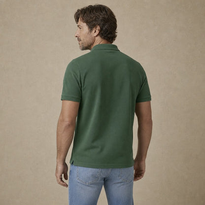 100% Cotton Pique Polo Shirt With Embroidery