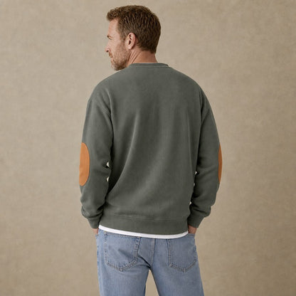Colorblock Corduroy Crew Neck Sweatshirt