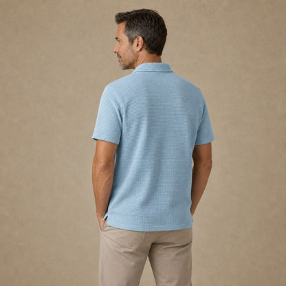 Men's Colorblock Waffle Polo Shirt