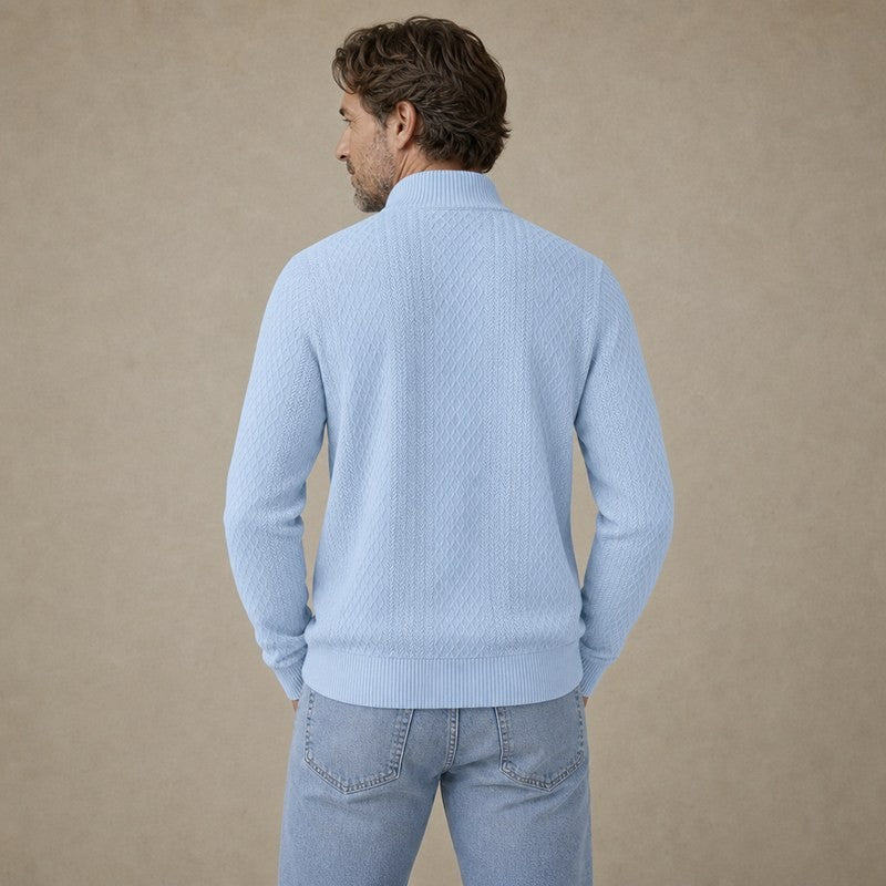 Men's Jacquard Everyday Zipper Sweatshirt