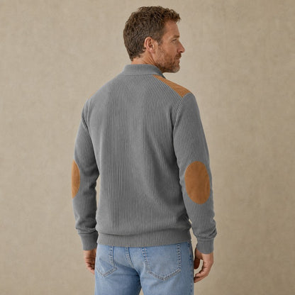 Corduroy Quarter Zip Colorblock Sweatshirt