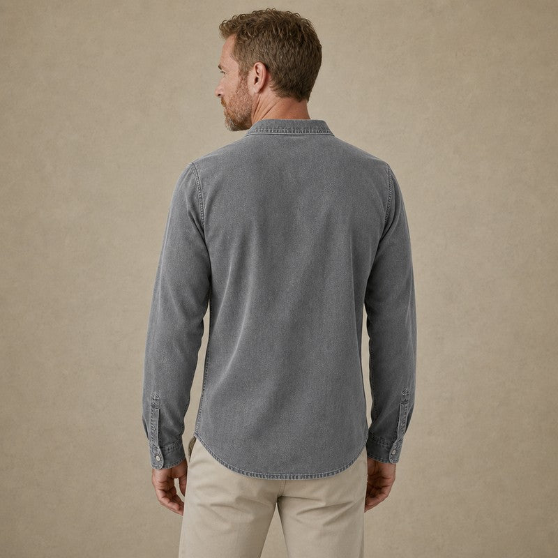 Washed Denim Cotton Casual Shirt