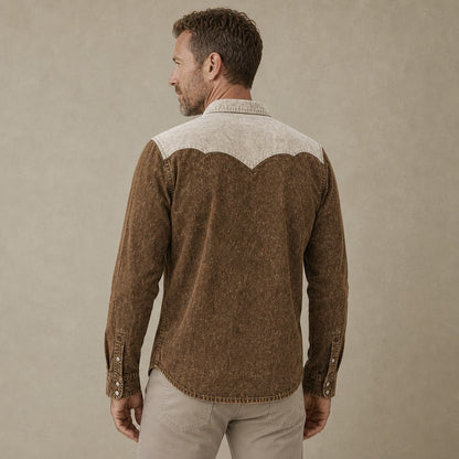 Vintage Washed Cotton Western Shirt