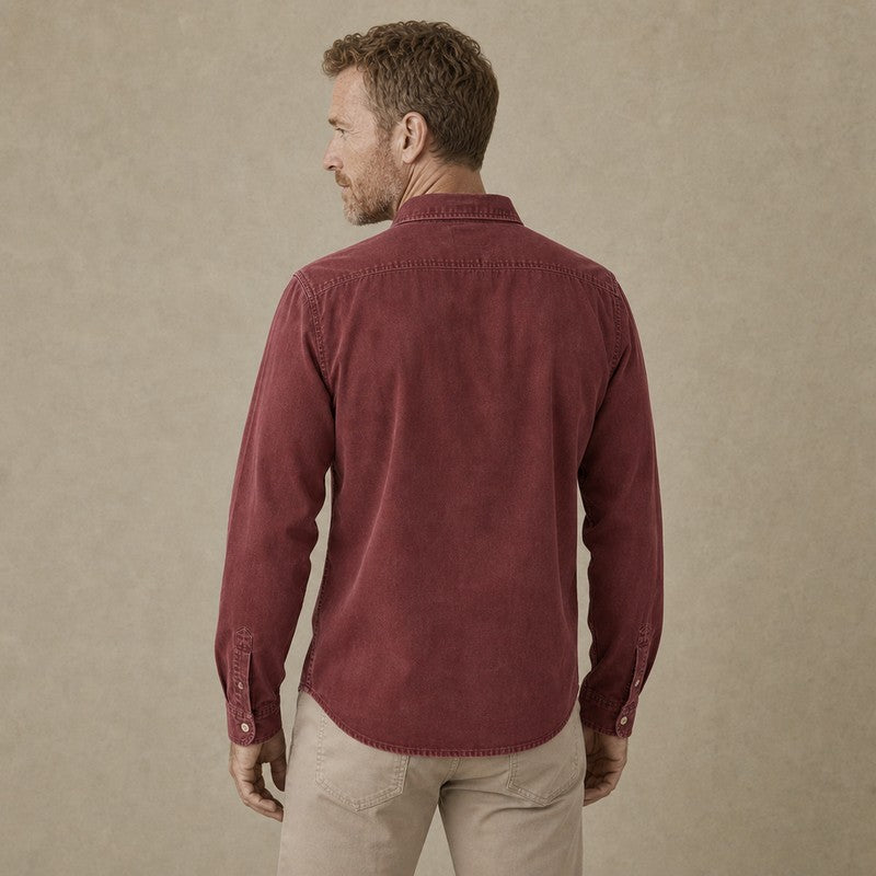 Relaxed Washed Cotton Button Shirt