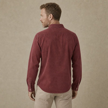 Relaxed Washed Cotton Button Shirt