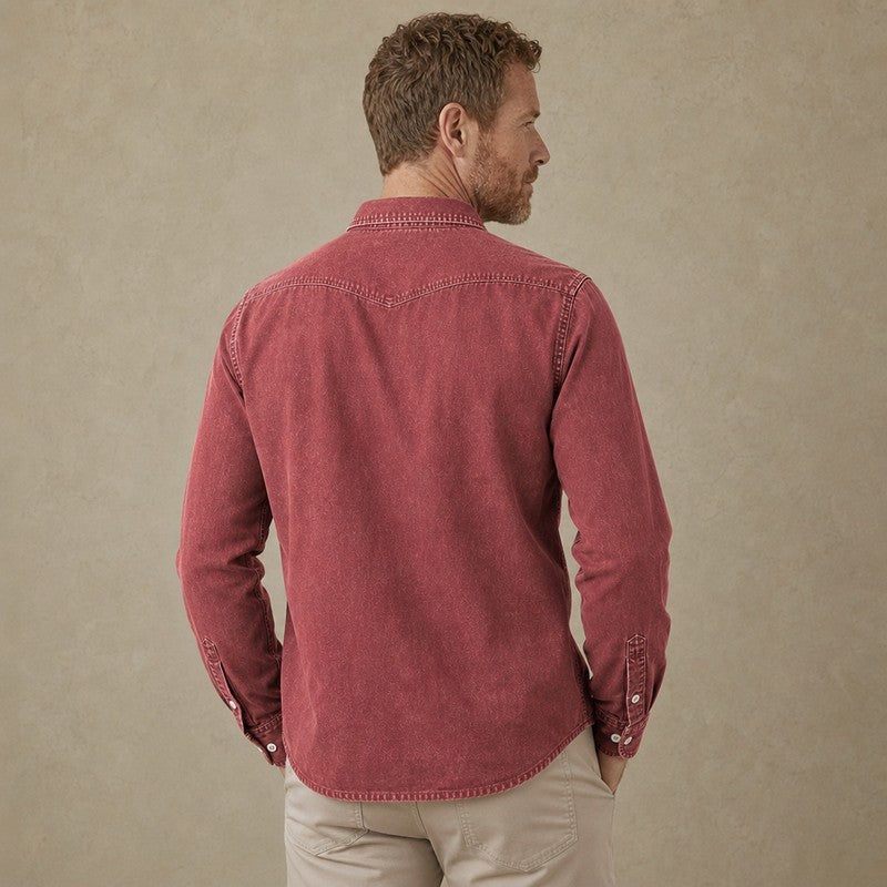 Washed Cotton Western Work Shirt