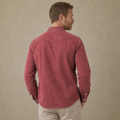 Washed Cotton Western Work Shirt