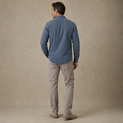 Broken-in 100% Cotton Henley Shirt