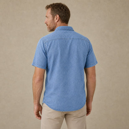 Broken-In Cotton Denim Shirt
