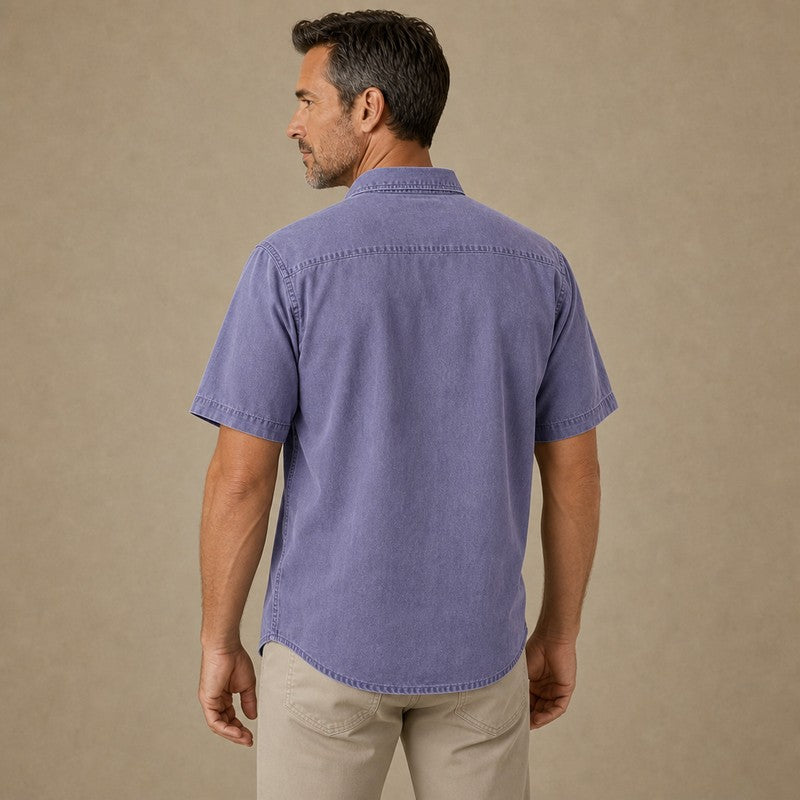 Soft Washed Cotton Pocketed Shirt