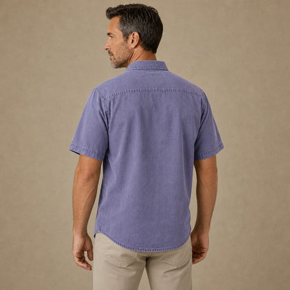 Soft Washed Cotton Pocketed Shirt