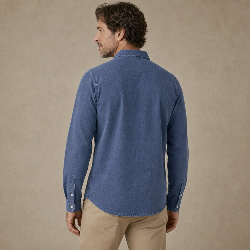 Long Sleeve Cotton Popover Shirt