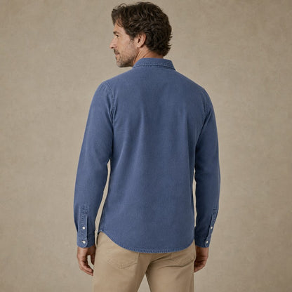 Long Sleeve Cotton Popover Shirt