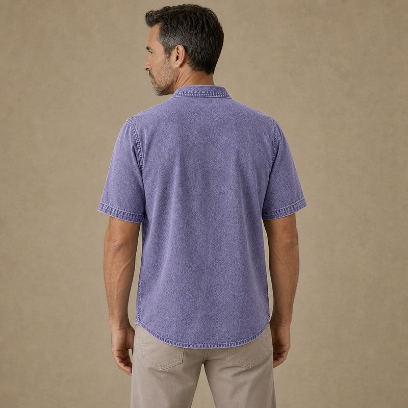 Vintage Washed Cotton Pocketed Shirt