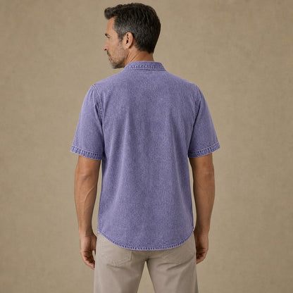 Vintage Washed Cotton Pocketed Shirt