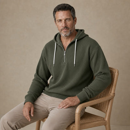 Premium Corduroy Quarter Zip Hoodie