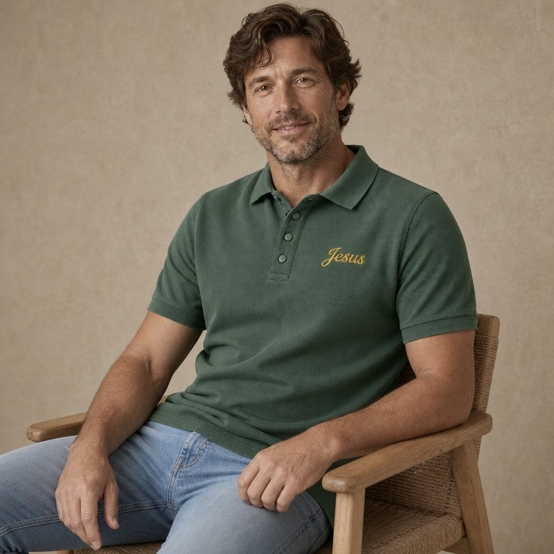 100% Cotton Pique Polo Shirt With Embroidery