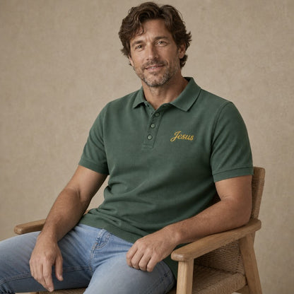 100% Cotton Pique Polo Shirt With Embroidery