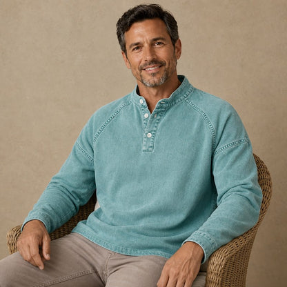 Vintage 100% Cotton Henley Shirt