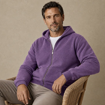 Broken-In Cotton Full Zip Hoodie