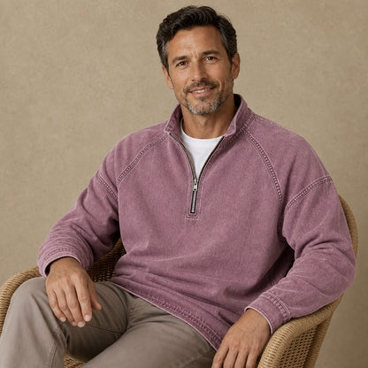 Washed Cotton Henley Shirt