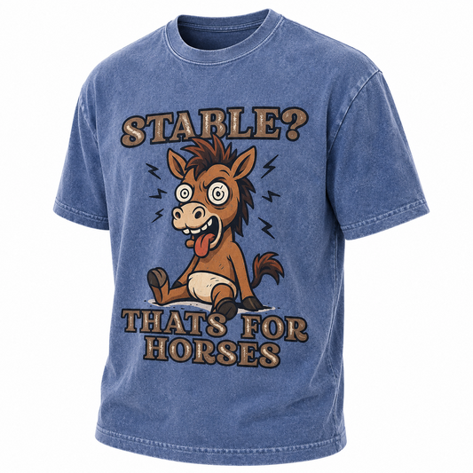 Vintage 100% Cotton Horse Graphic T-shirt