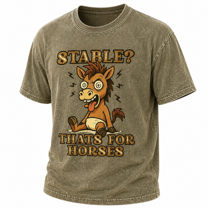 Vintage 100% Cotton Horse Graphic T-shirt