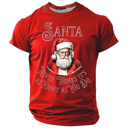 Men's Nostalgic Santa Claus Crewneck T-Shirt
