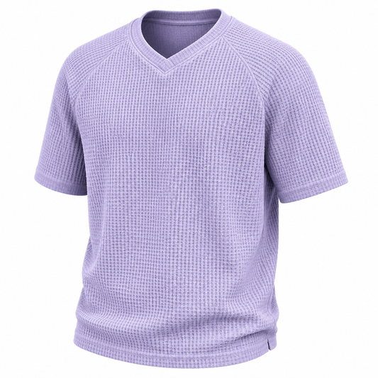 Men's V-Neck Waffle T-Shirt