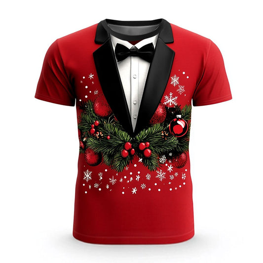 Men's Christmas Tree Snowflake Costume Tee