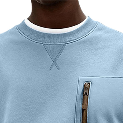 Cozy Crew Neck Zipped Sweatshirt