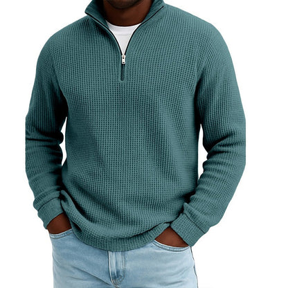 Waffle Zipped Polo Shirts