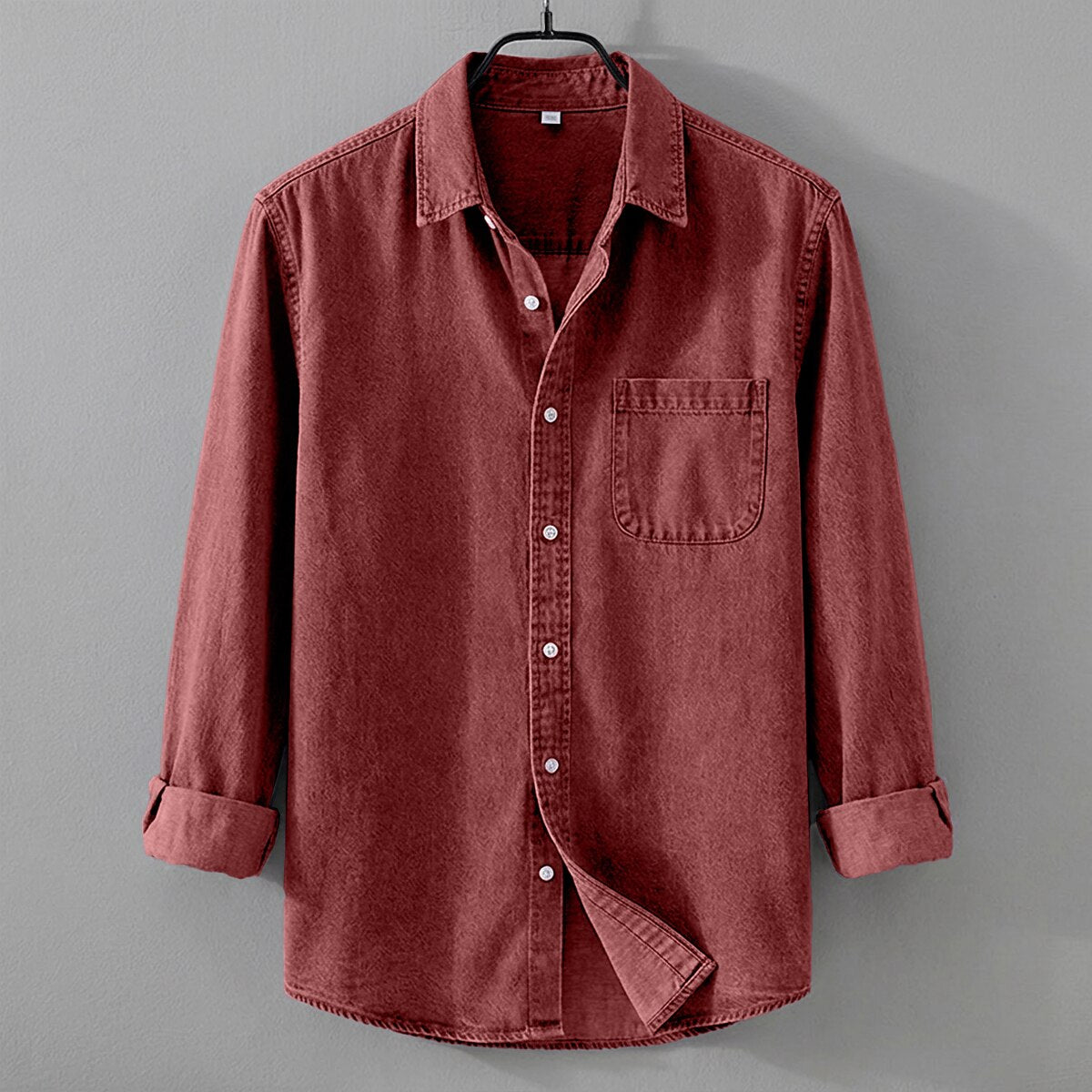 Relaxed Washed Cotton Button Shirt
