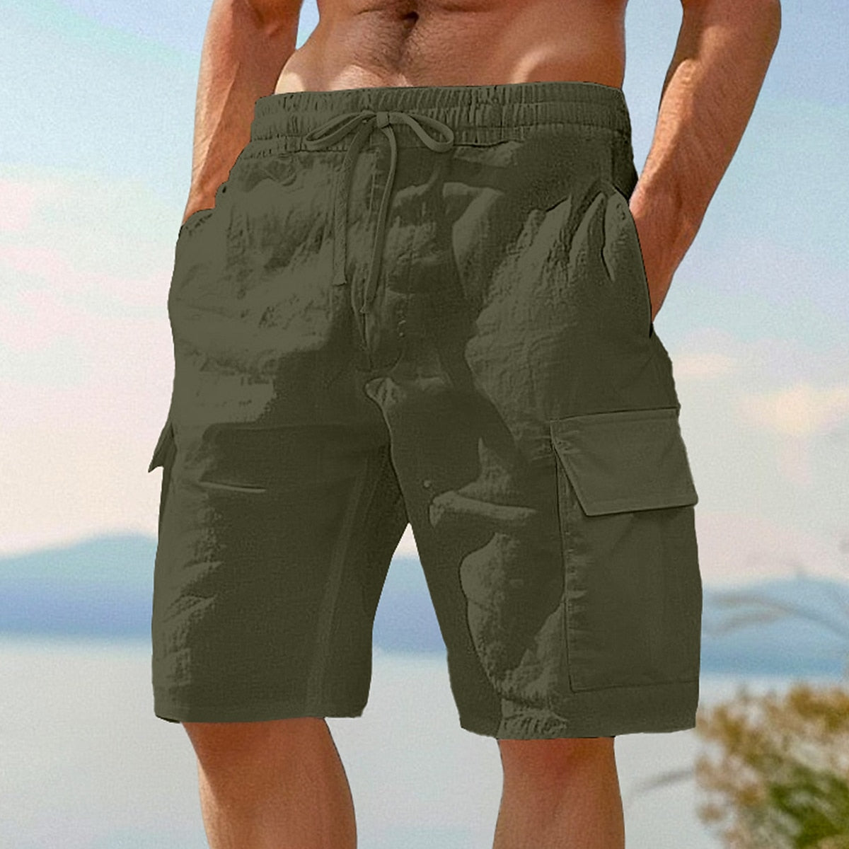 Men's Daily Wear Linen Shorts-Comfortable and Lightweight