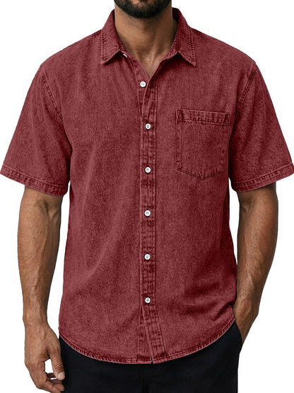 Vintage Washed Cotton Pocketed Shirt