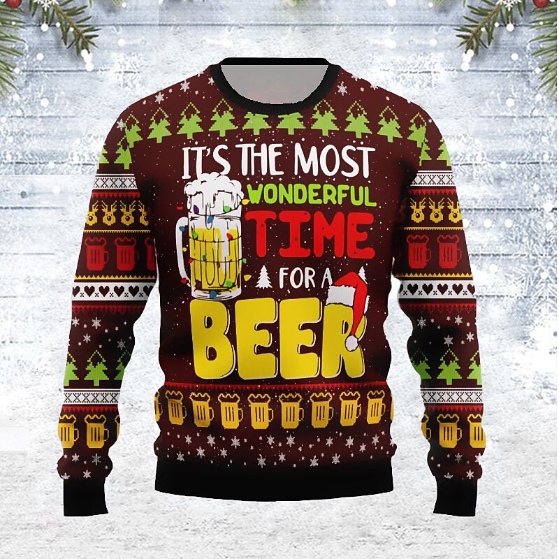 Christmas Beer Festive Vintage Merry Sweatshirt