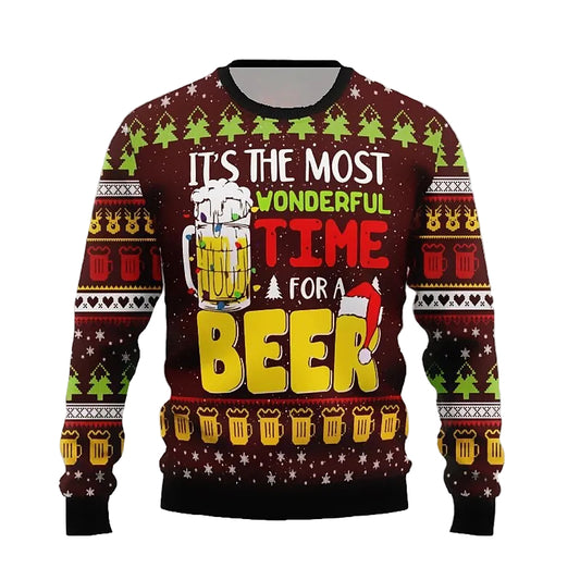 Christmas Beer Festive Vintage Merry Sweatshirt