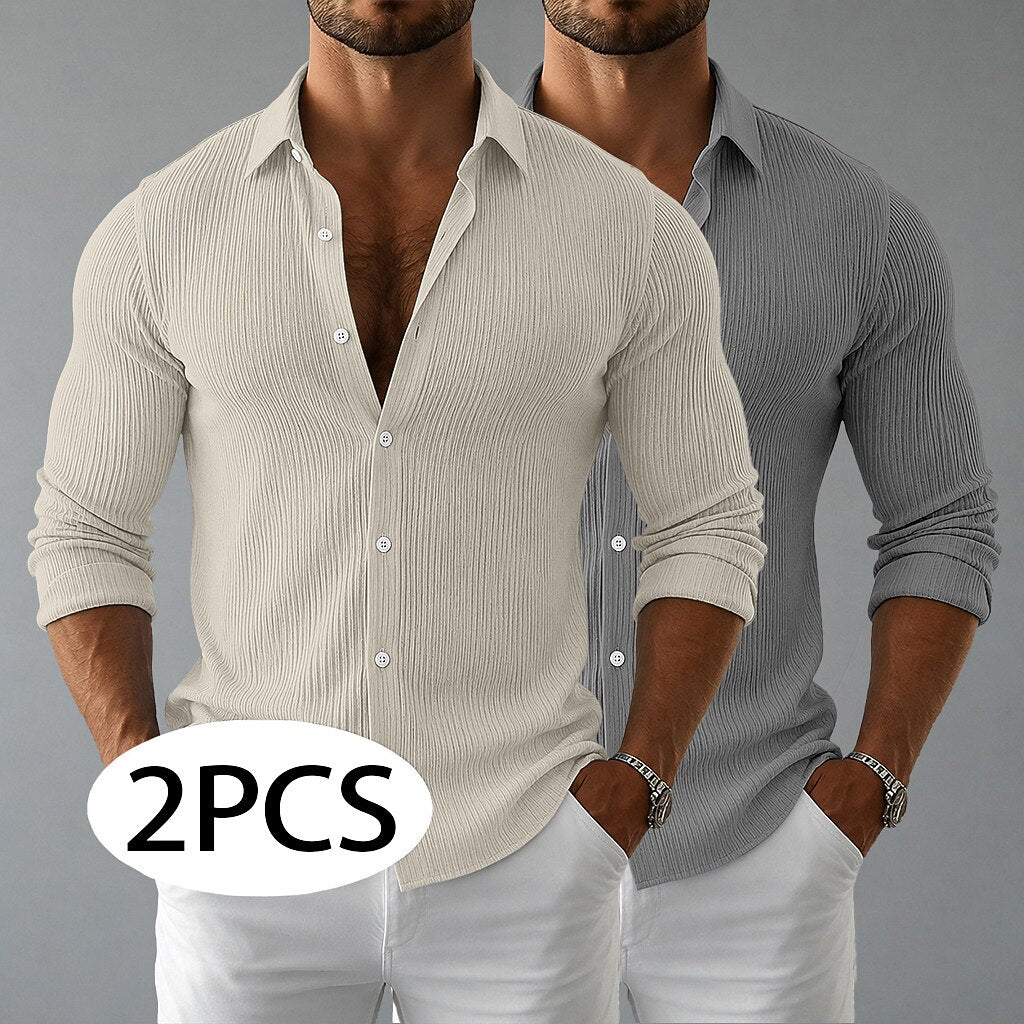 2-Pack Corduroy Button Up Shirts