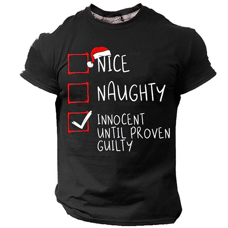 Men's Retro Christmas Hat Graphic T-Shirt