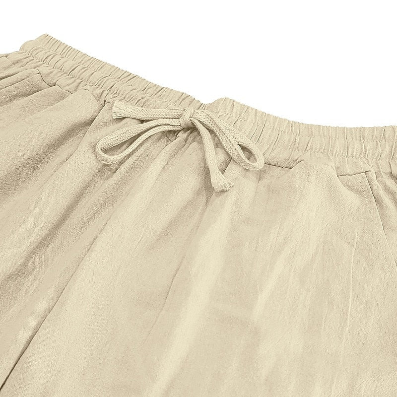 Daily Wear Linen Pants - Men's Summer Straight Leg Pants